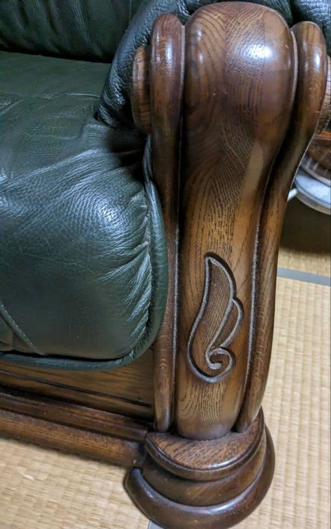 本革ソファ　レザーソファ　一人掛け　椅子　インテリア　アンティーク家具