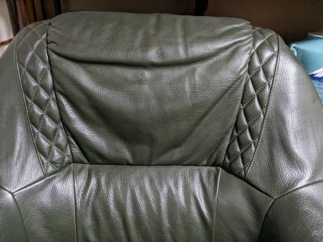 本革ソファ　レザーソファ　一人掛け　椅子　インテリア　アンティーク家具