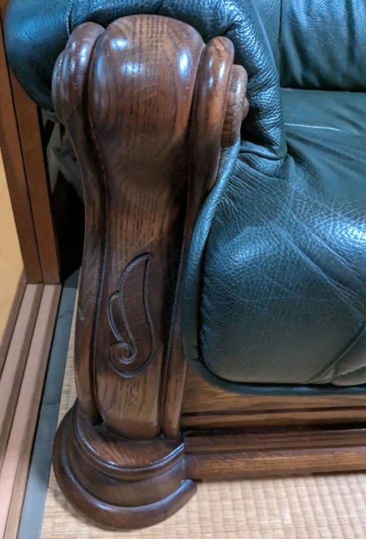 本革ソファ　レザーソファ　一人掛け　椅子　インテリア　アンティーク家具