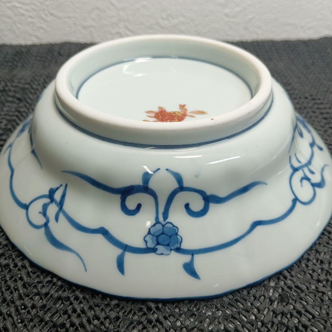 美品】有田焼 林九郎 染錦八方地紋 浅小鉢 古伊万里様式 豪華絢爛 5枚