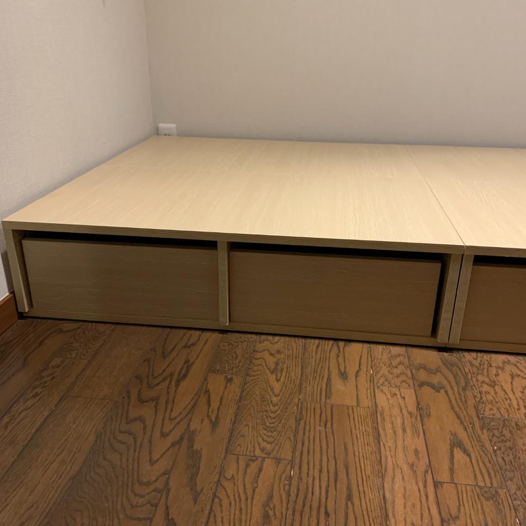 【専用】頑丈＆多機能「小上がりベッド」 シングル オークホワイト ひだまり