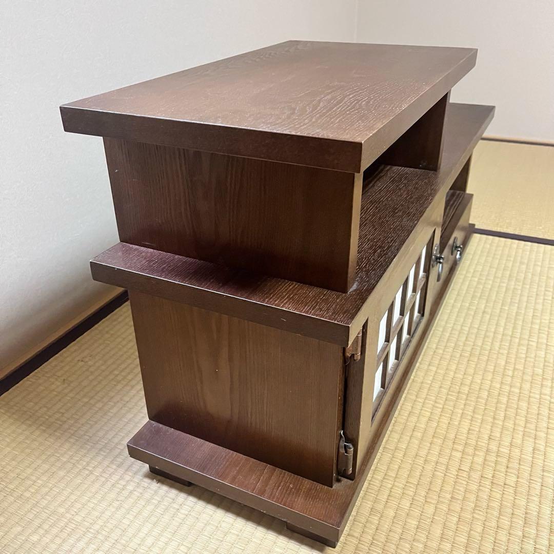 和風　木製テレビ台　幅90 レトロ　茶室　キャビネット