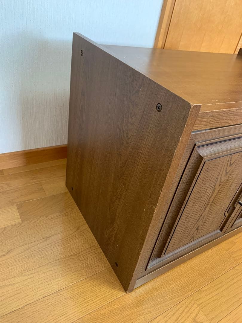 【希少】National 木製テレビボード レトロ 古家具　昭和 ビンテージ