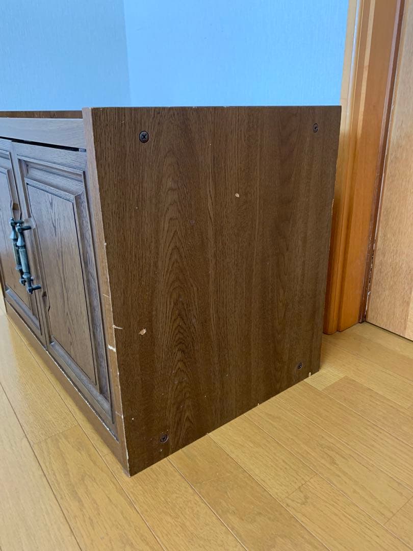 【希少】National 木製テレビボード レトロ 古家具　昭和 ビンテージ