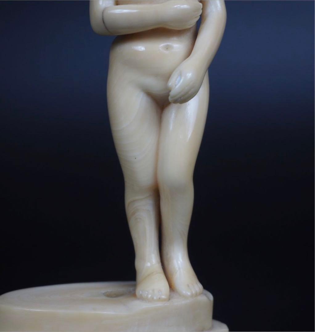 送料無料　レア物　マッコウクジラ　抹香鯨　鯨歯彫刻２体