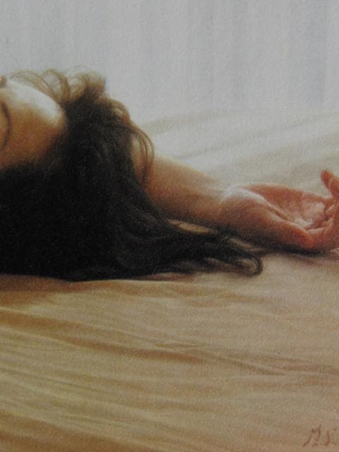 島村　信之、日差し、希少画集画、新品高級額・額装付、状態良好