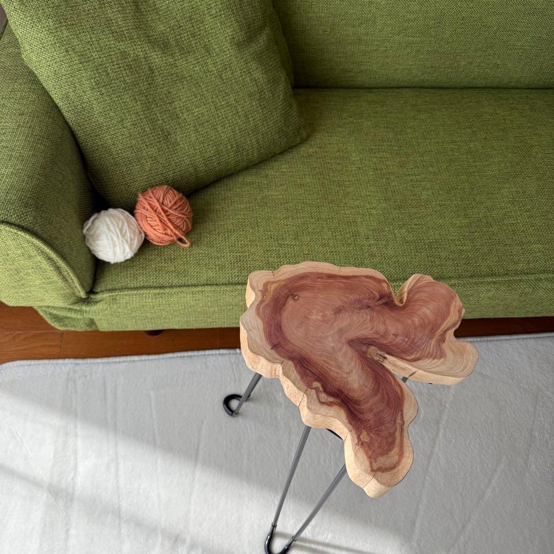 ミニ　コーヒーテーブル　サイドテーブル　切り株