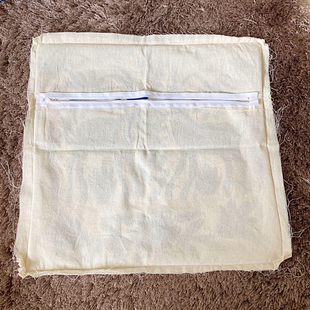 新品＊クッションカバー＊オトミ刺繍＊ブルー系＊メキシコ雑貨