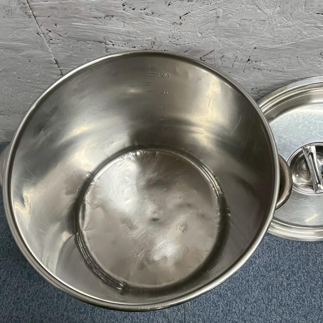 【厨房機器】 ステンレス製 33cm 寸胴鍋 厨房 厨房機器 ① A1509