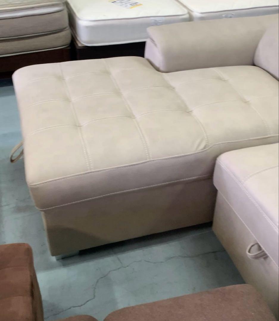 新品未使用　ソファ　ソファベッド　 収納箱　￼USBポート付き　(滋賀県内のみ)