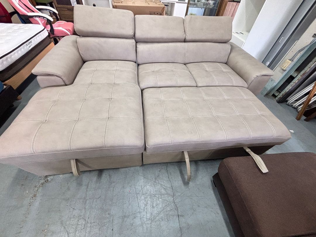 新品未使用　ソファ　ソファベッド　 収納箱　￼USBポート付き　(滋賀県内のみ)