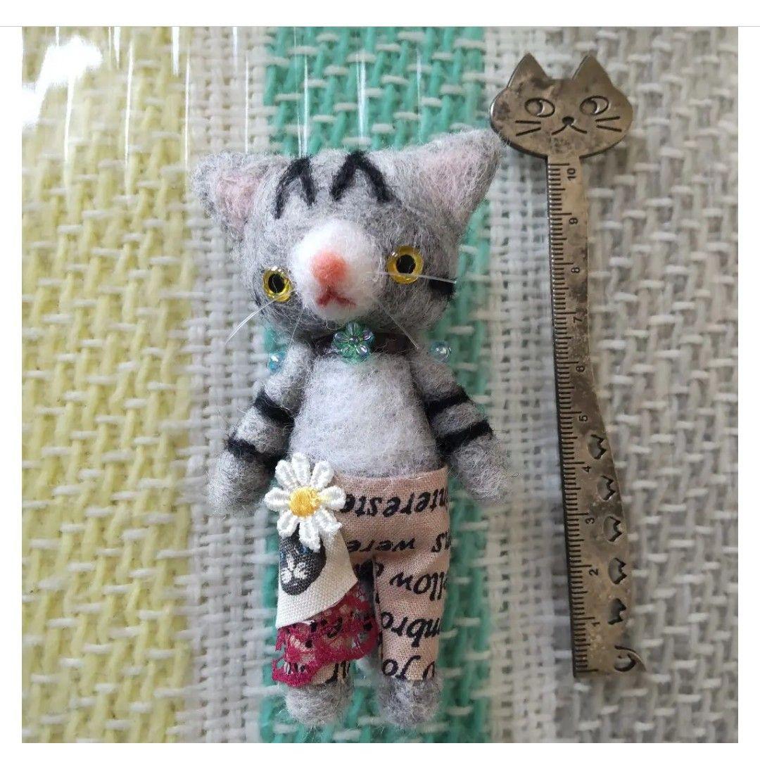 サバトラ猫さん/羊毛フェルト - メルカリ