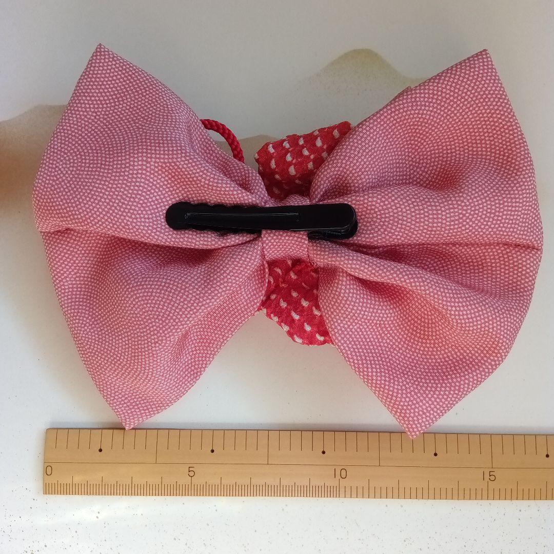 【七五三No.92】りぼん花③赤房飾り、蝶簪２点セット（3種赤系）