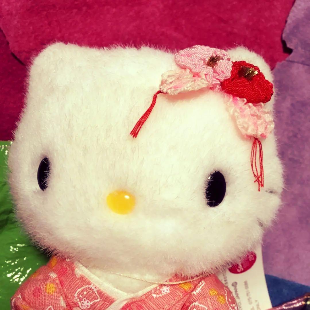 日本限定 大人気！ちりめん素材の着物キティ／2001