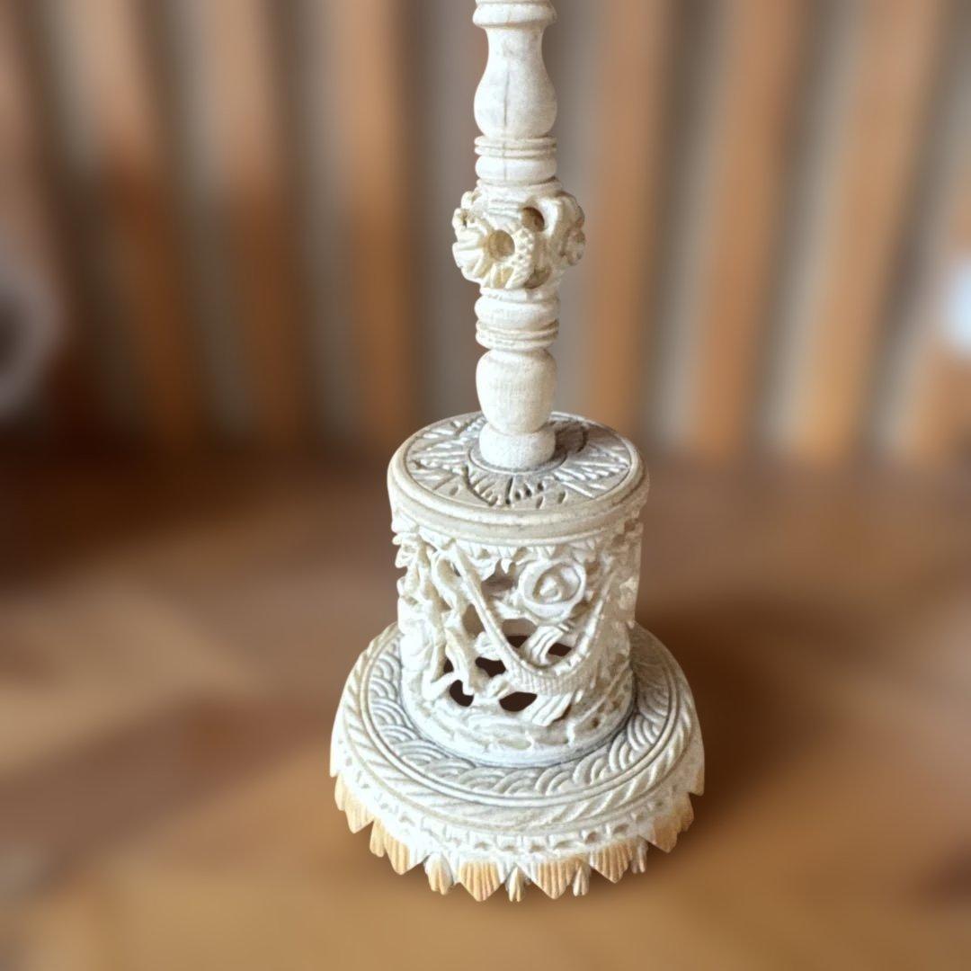 中国工芸品　お土産　龍　山水　天球　多層球　置物