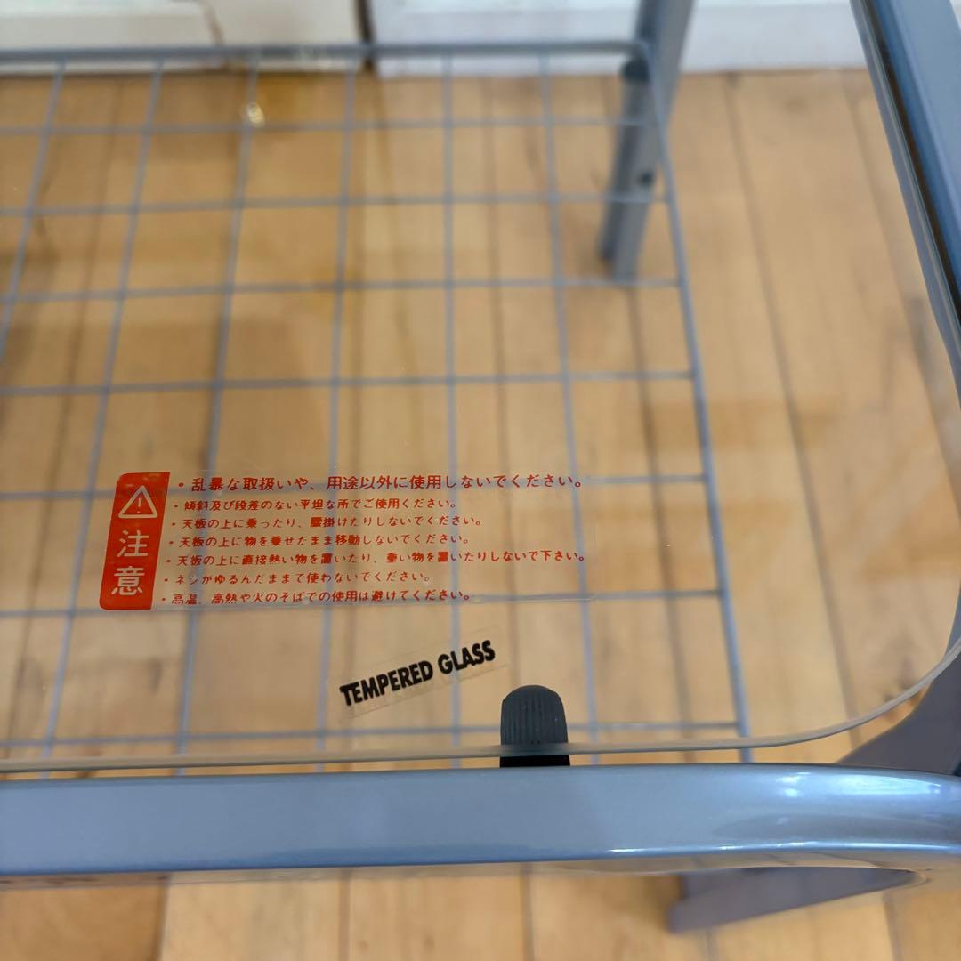 ☆新品☆レトロポップ　80‘s ガラス　センターテーブル　コーヒーテーブル