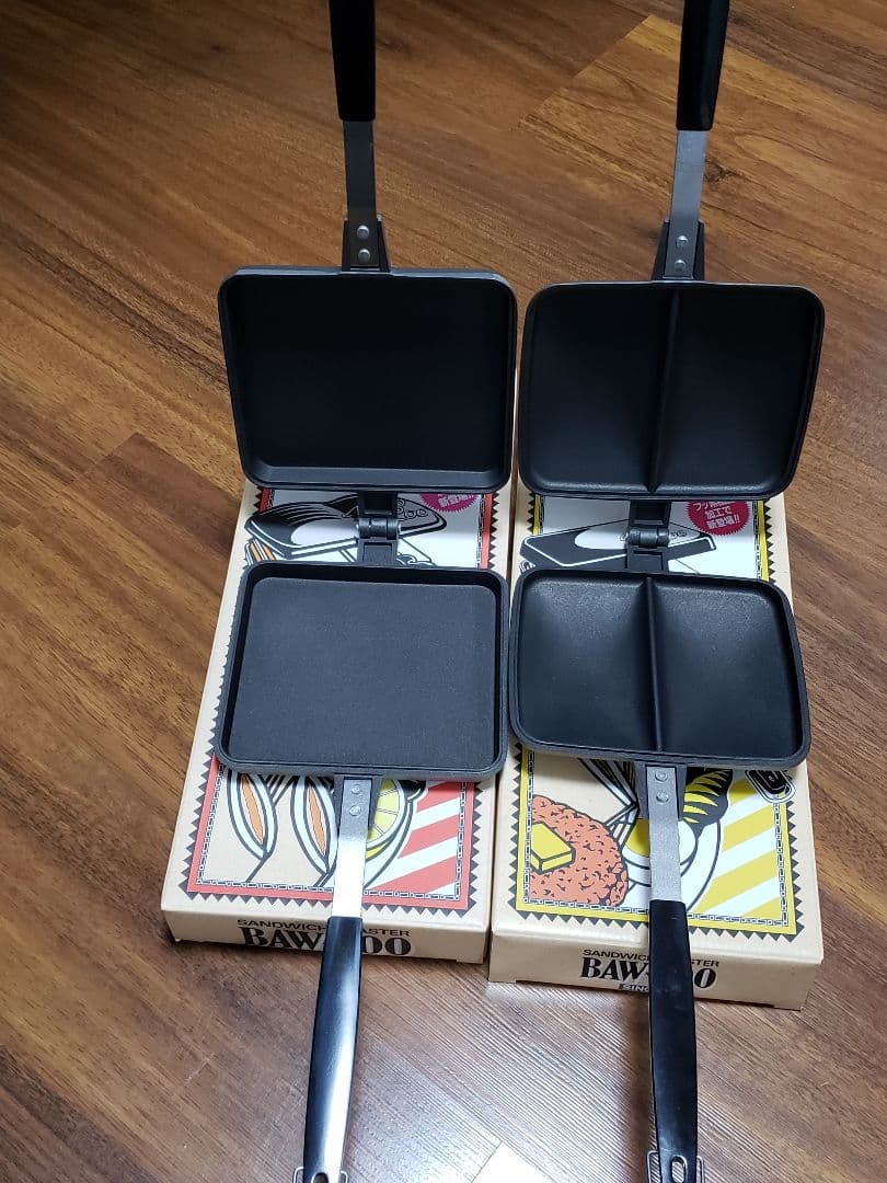 バウルー　ホットサンド　　ダブル　シングル　セット　フッ素加工　新品