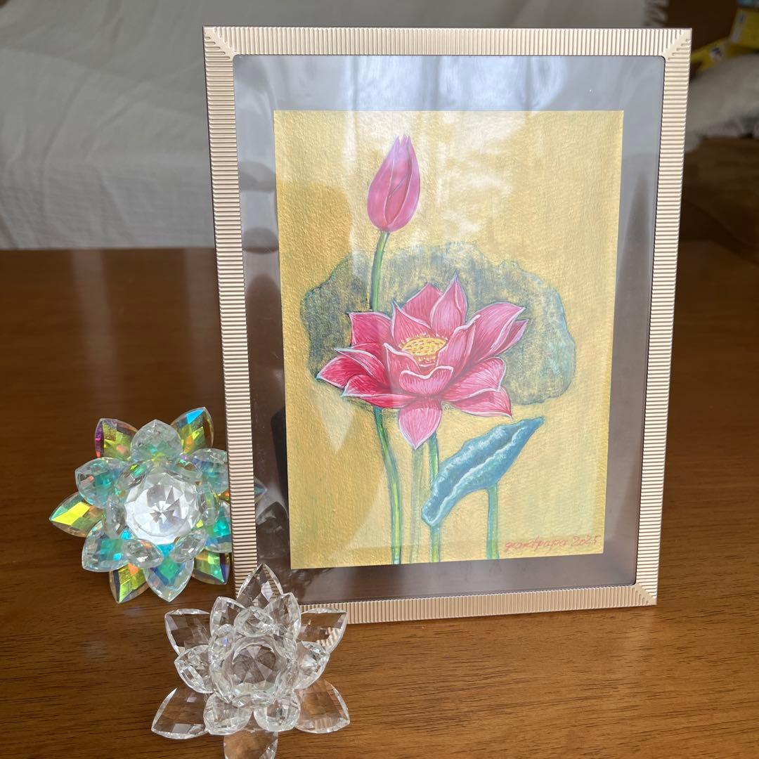 凛と咲く蓮の花　スピリチュアルアート