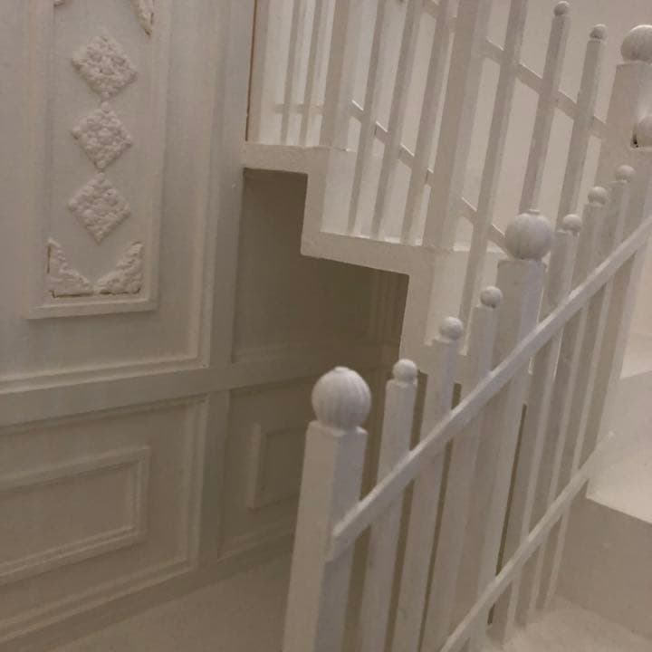 ❤ブライス ミディブライス用 階段付き3面ドールハウスホワイト 椅子