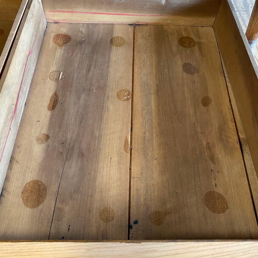 アンティーク ローテーブル ろくろ脚 文机 テレビ台 欅 無垢材 y155