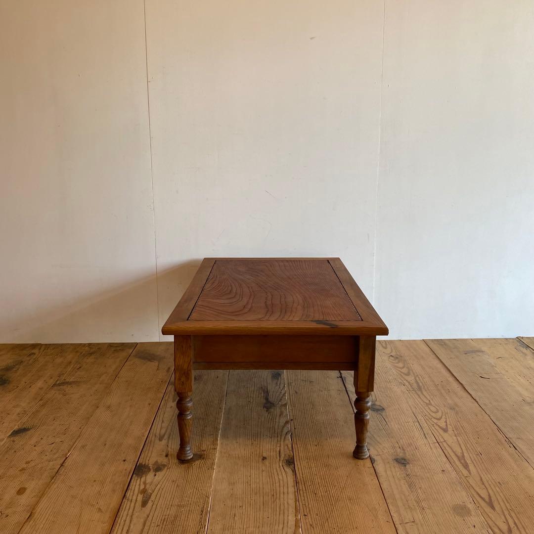 アンティーク ローテーブル ろくろ脚 文机 テレビ台 欅 無垢材 y155