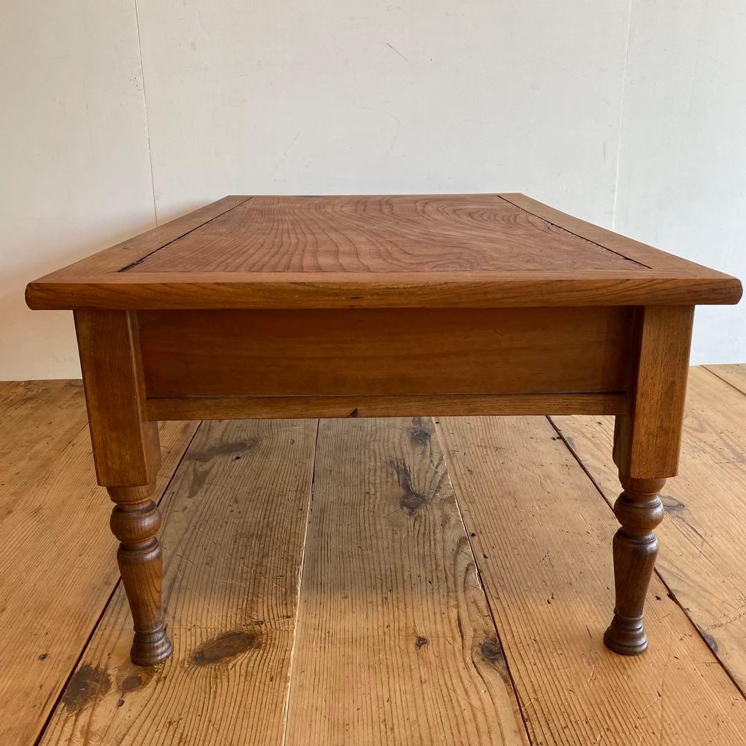 アンティーク ローテーブル ろくろ脚 文机 テレビ台 欅 無垢材 y155