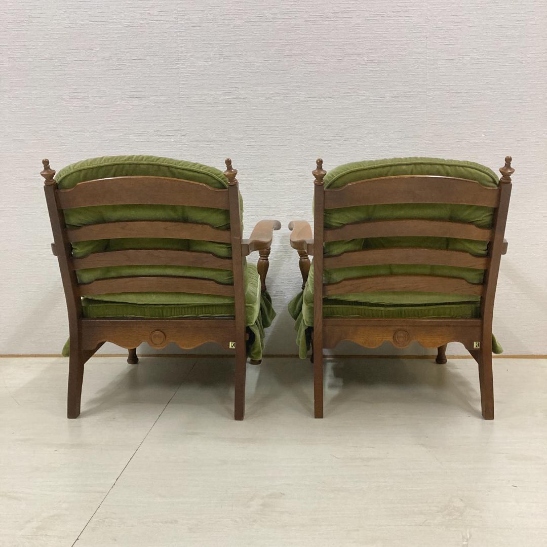 つる様用キツツキ　穂高　アームチェア　一人掛けソファ　シングル 2脚セット