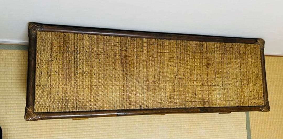 ビンテージ　ラタン製ローボード 6 引き出し付き