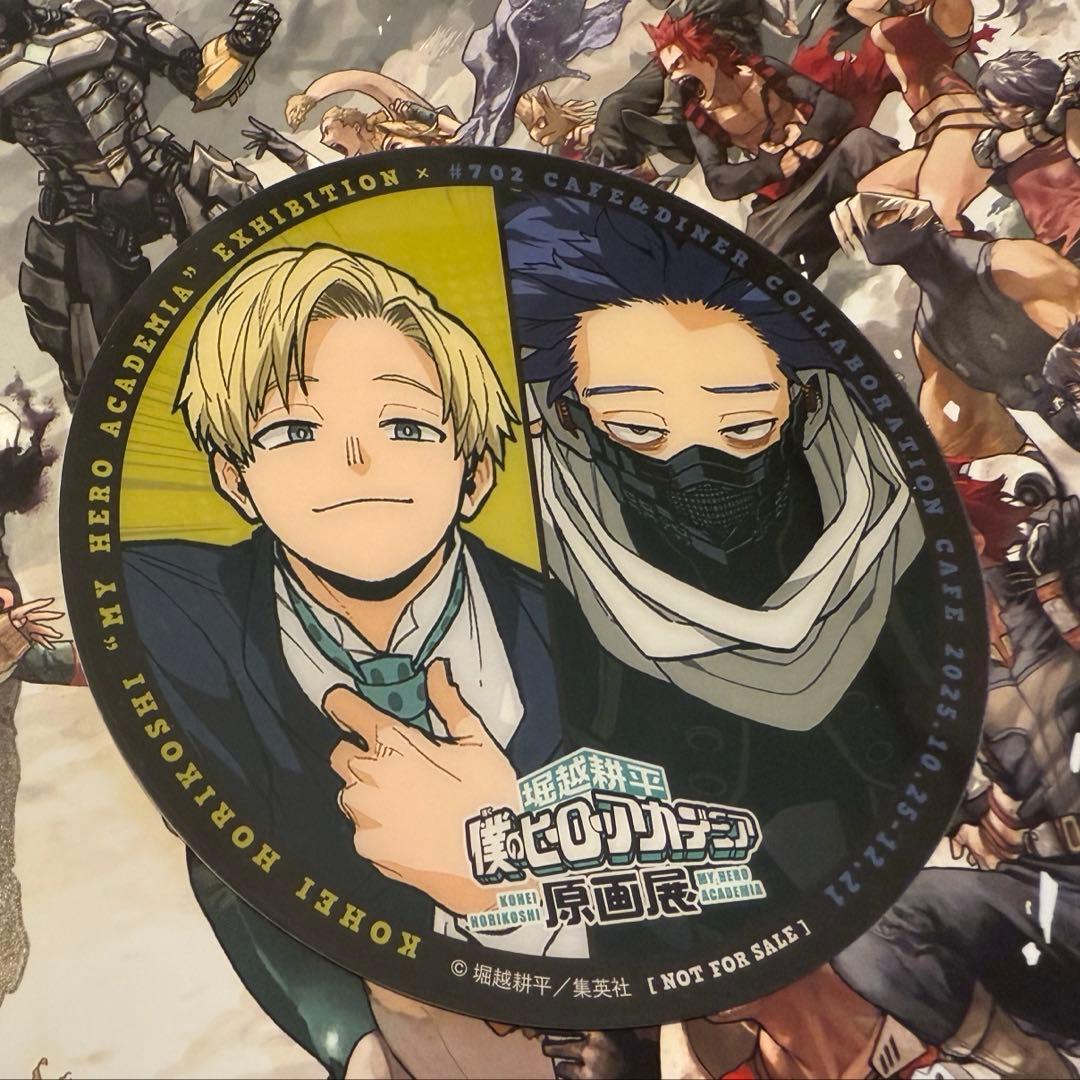ヒロアカ 原画展 コラボカフェ in 大阪 コースター 物間寧人 心操人使