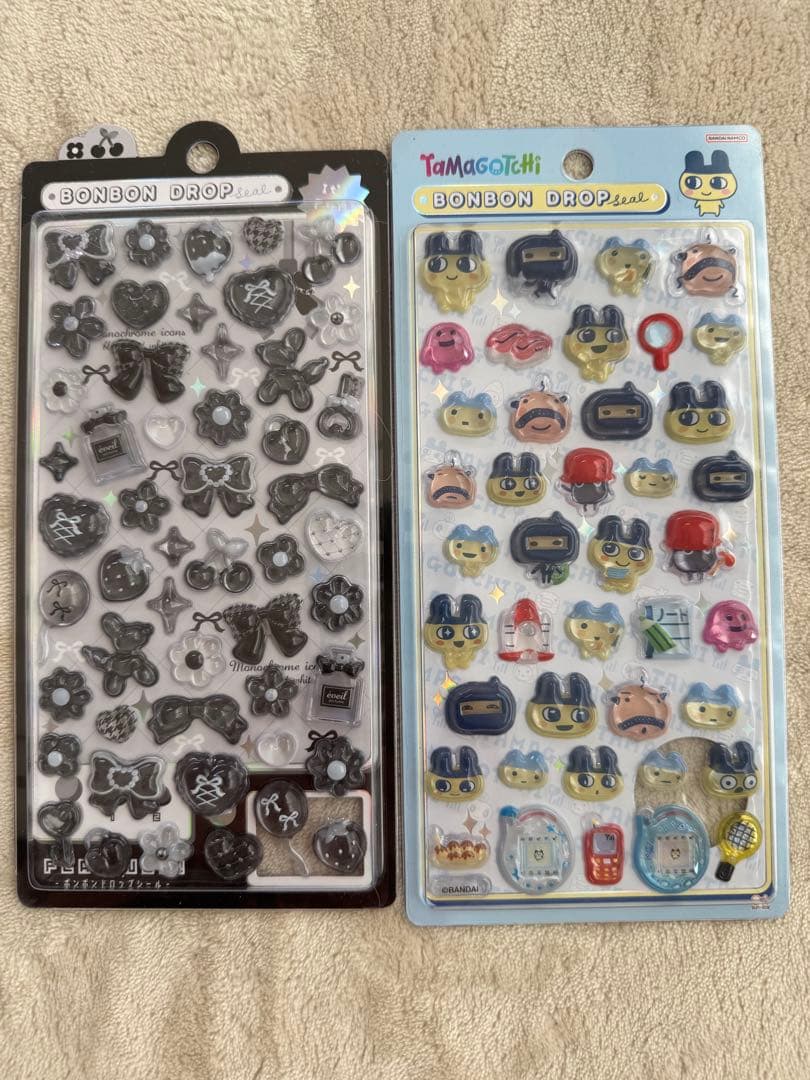 ボンボンドロップ うるちゅる コットンパフィー シール サンリオ たまごっち