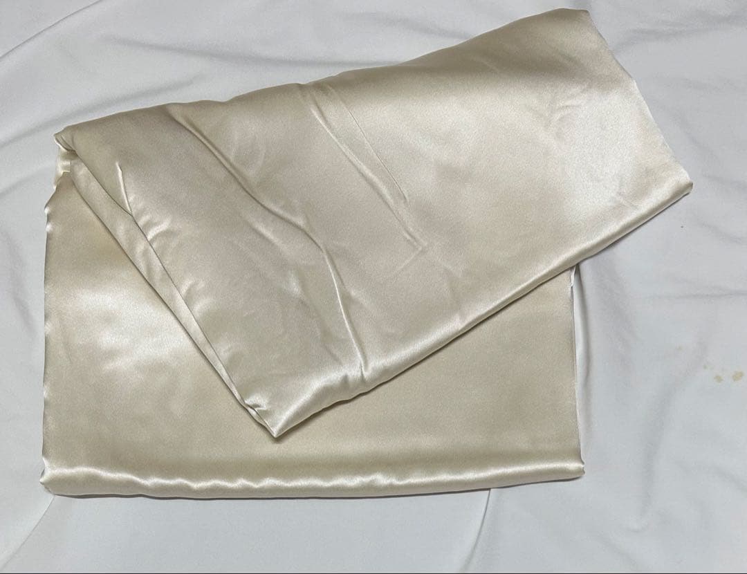 シルク100%　布団カバー190×210 薄イエロー