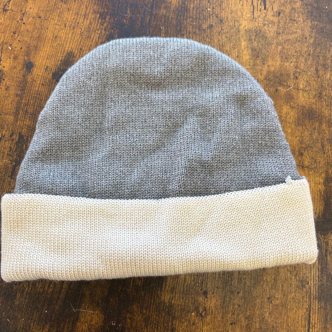 O120 タグ付き シャネル ニット帽 グレー ココマーク - メルカリ