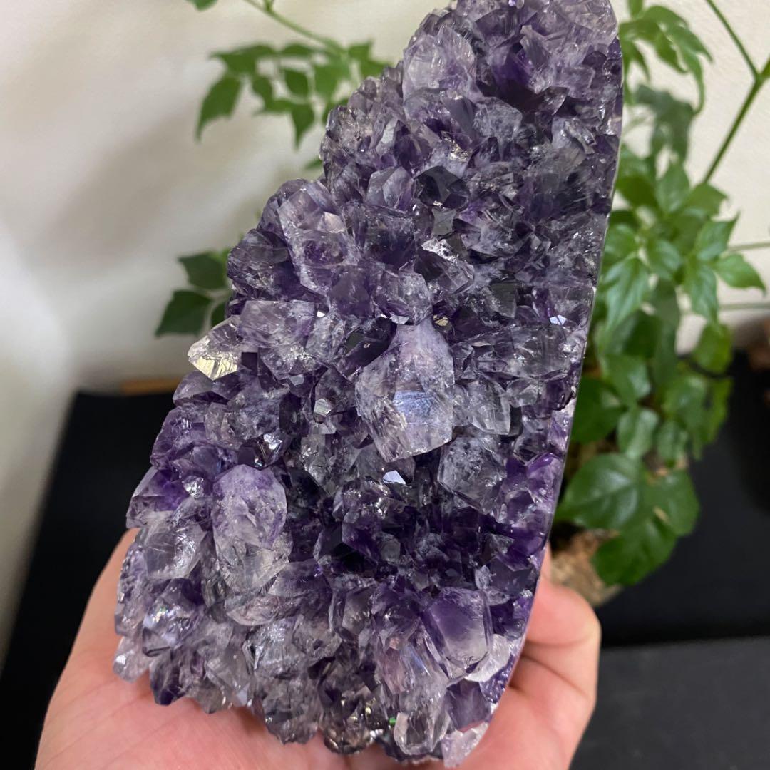 濃紫の煌めきウルグアイ産 ☆アメジストクラスター パワーストーン【NoA373】