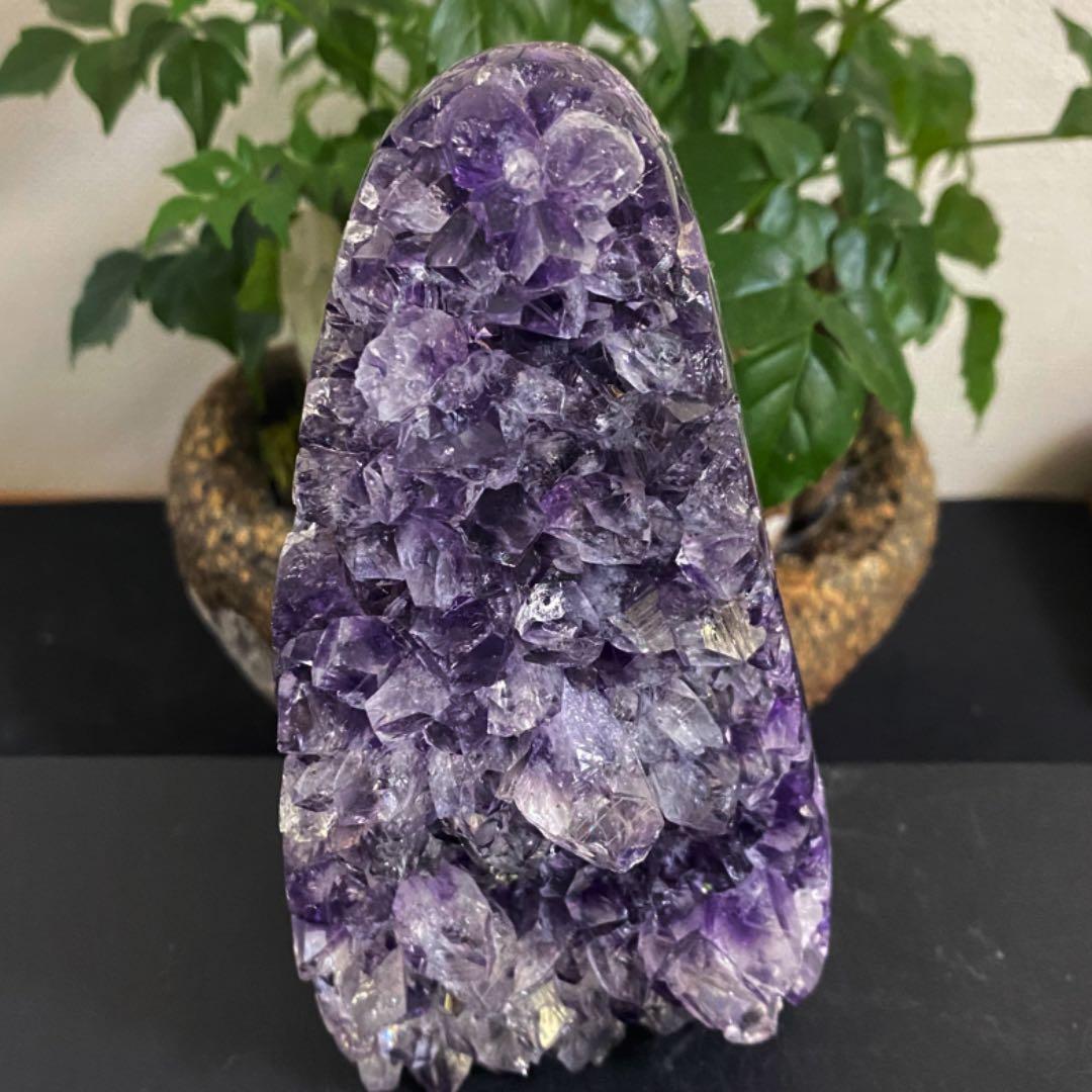 濃紫の煌めきウルグアイ産 ☆アメジストクラスター パワーストーン【NoA373】