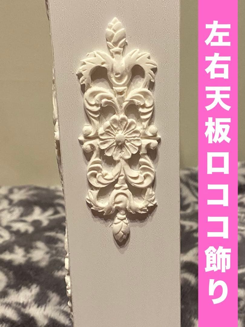 新品♦️ロココ♡ホワイトシャビー ♦️小物置き ウォールミラー♦️隠れ天使♦️送料込