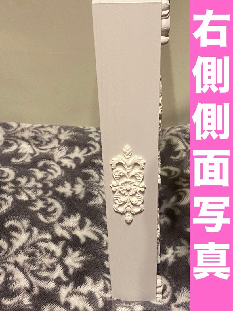 新品♦️ロココ♡ホワイトシャビー ♦️小物置き ウォールミラー♦️隠れ天使♦️送料込