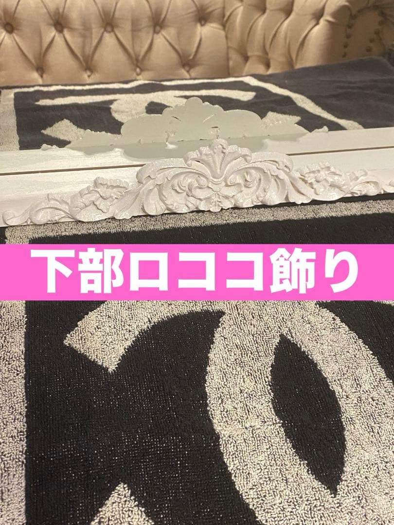 新品♦️ロココ♡ホワイトシャビー ♦️小物置き ウォールミラー♦️隠れ天使♦️送料込