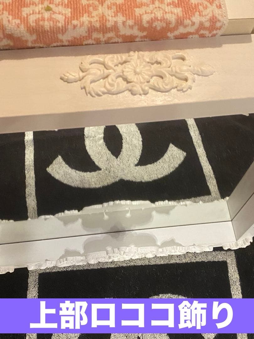 新品♦️ロココ♡ホワイトシャビー ♦️小物置き ウォールミラー♦️隠れ天使♦️送料込