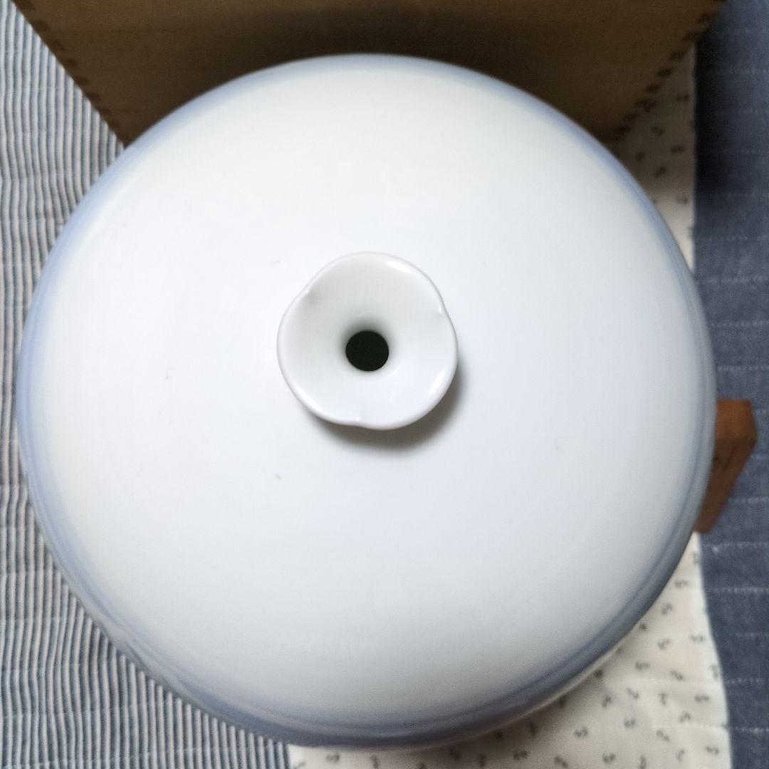 早春　壺　藤井朱明作陶芸家、陶器 青白