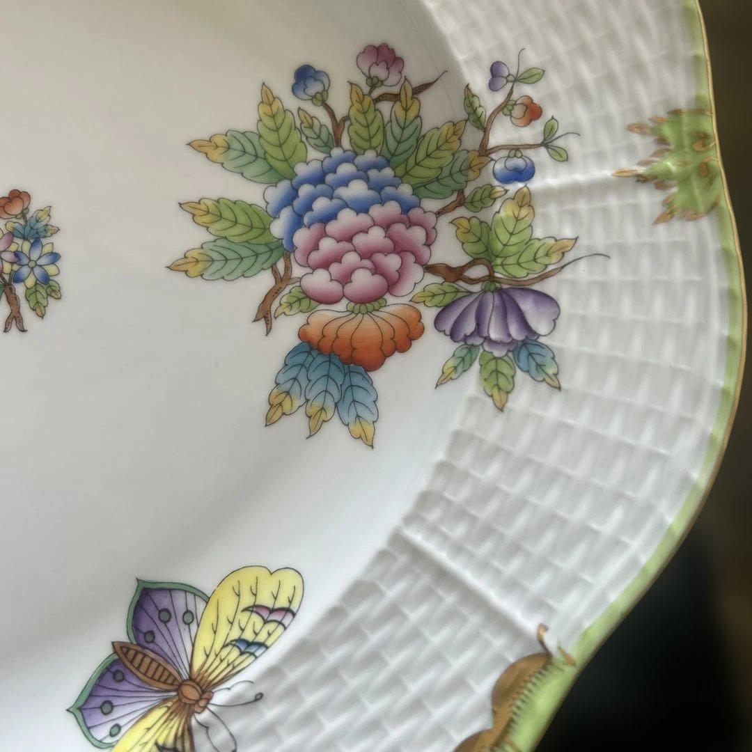 【美品】Herend ヘレンド　ヴィクトリアブーケ　プラター　大皿