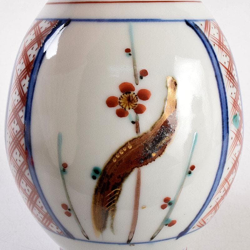 九谷焼 松本佐吉作 色絵松竹梅文 花瓶 共箱 Z 8576 - メルカリ