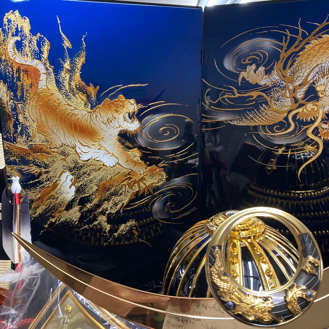 収納型着用兜飾り　碧上杉25号