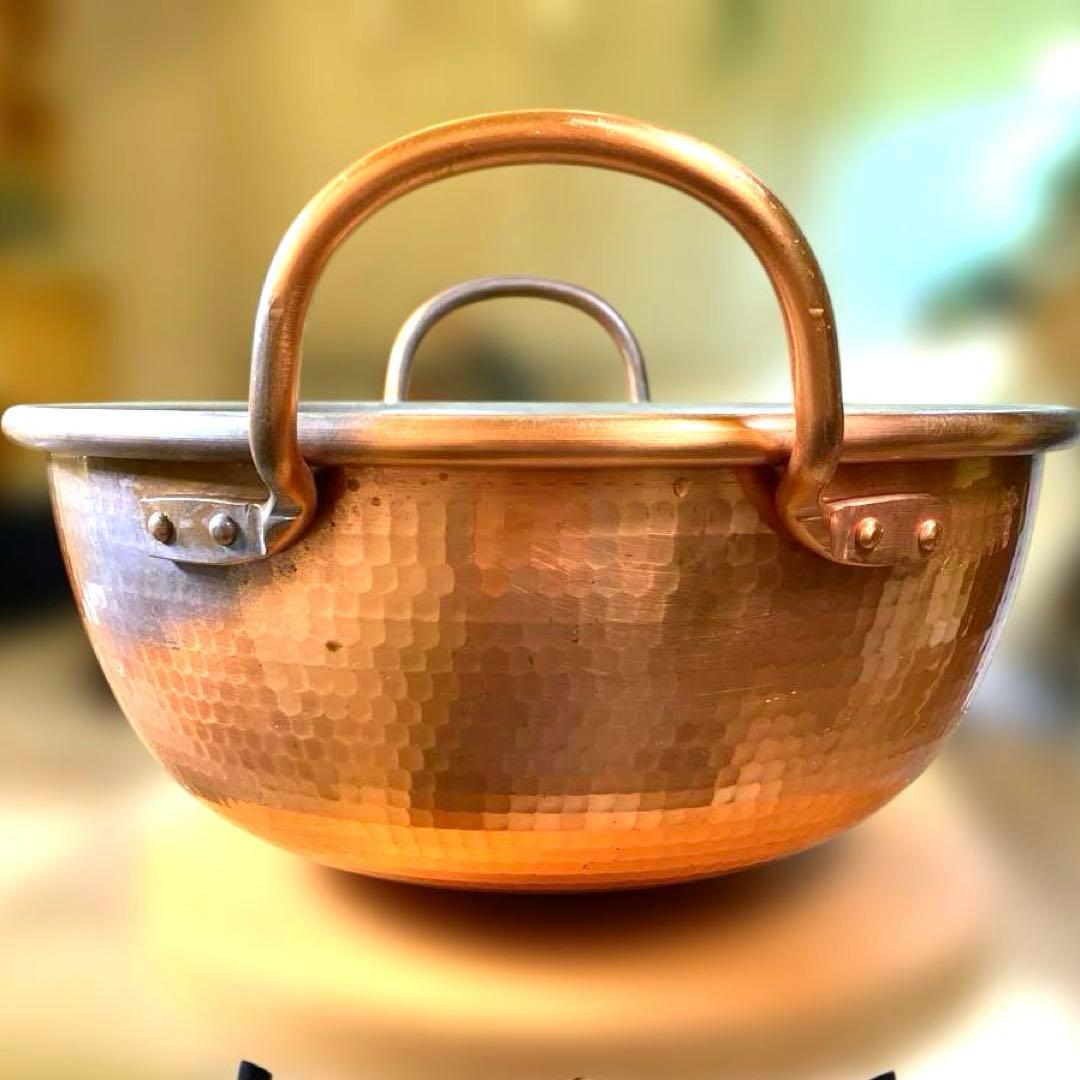 今だけ！ 期間限定！ さわり鍋 銅鍋 打出し カスタードクリーム あんこ ボウル