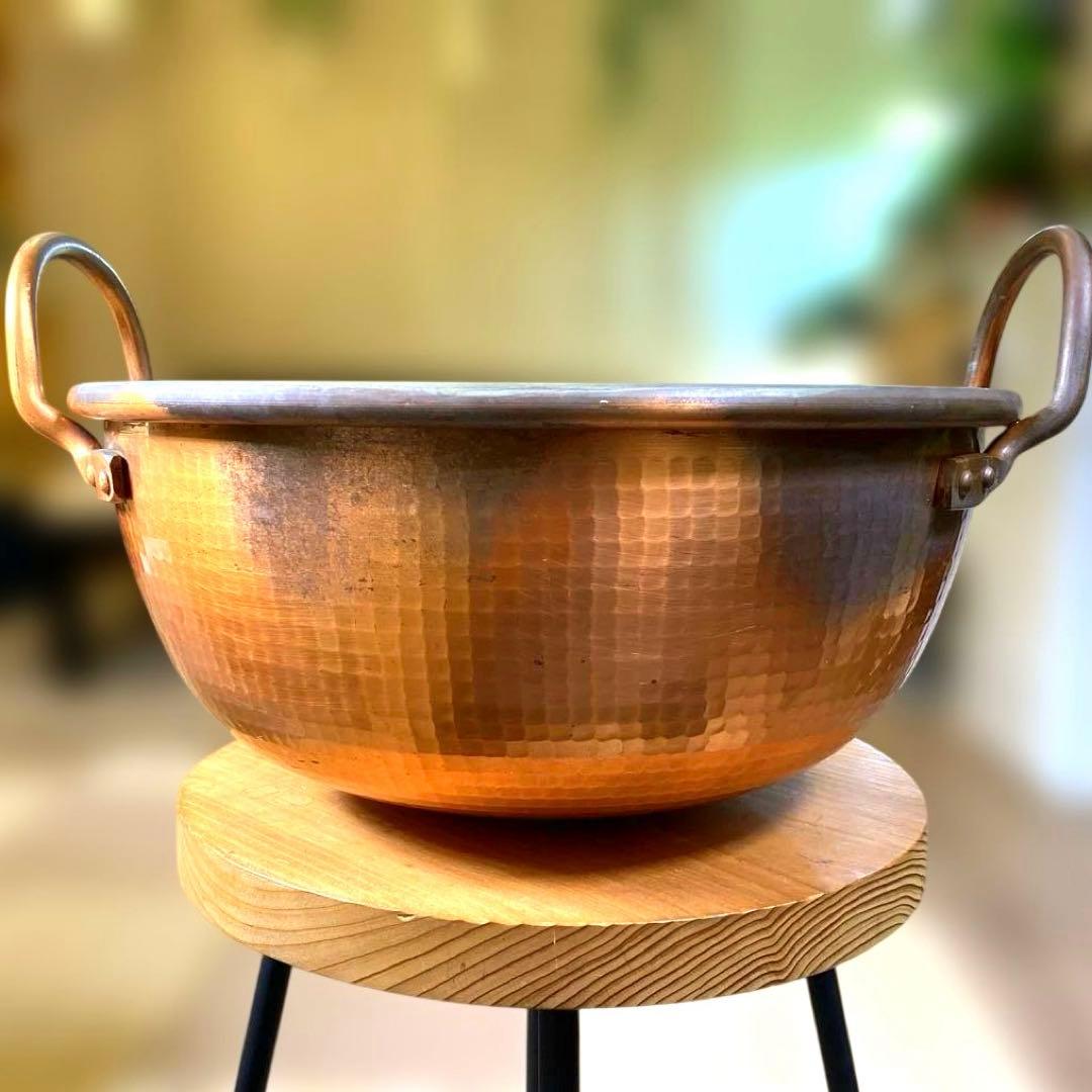 今だけ！ 期間限定！ さわり鍋 銅鍋 打出し カスタードクリーム あんこ ボウル