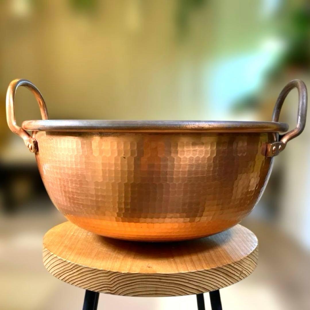 今だけ！ 期間限定！ さわり鍋 銅鍋 打出し カスタードクリーム あんこ ボウル