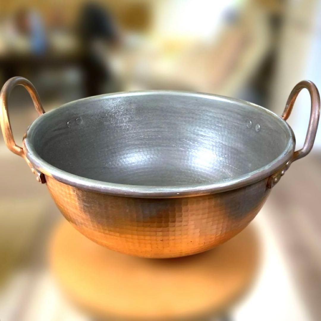 今だけ！ 期間限定！ さわり鍋 銅鍋 打出し カスタードクリーム あんこ ボウル