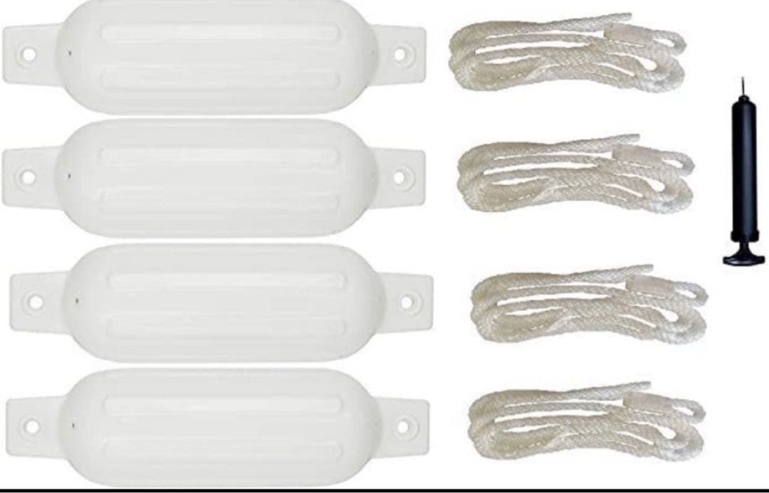 216X686mm ボートフェンダー G4x4セット ポンプ、 ロープ付