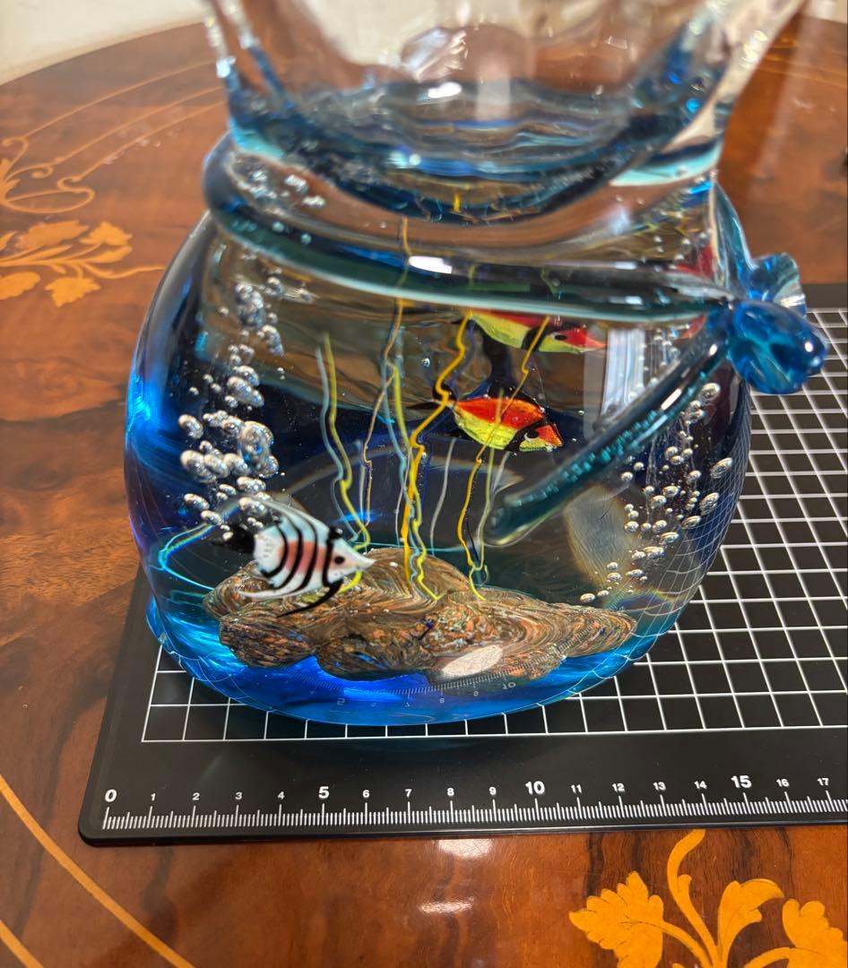 ベネチアングラス 置物 ムラ―ノガラス アクアリウム伝統工芸品 訳あり☆SALE