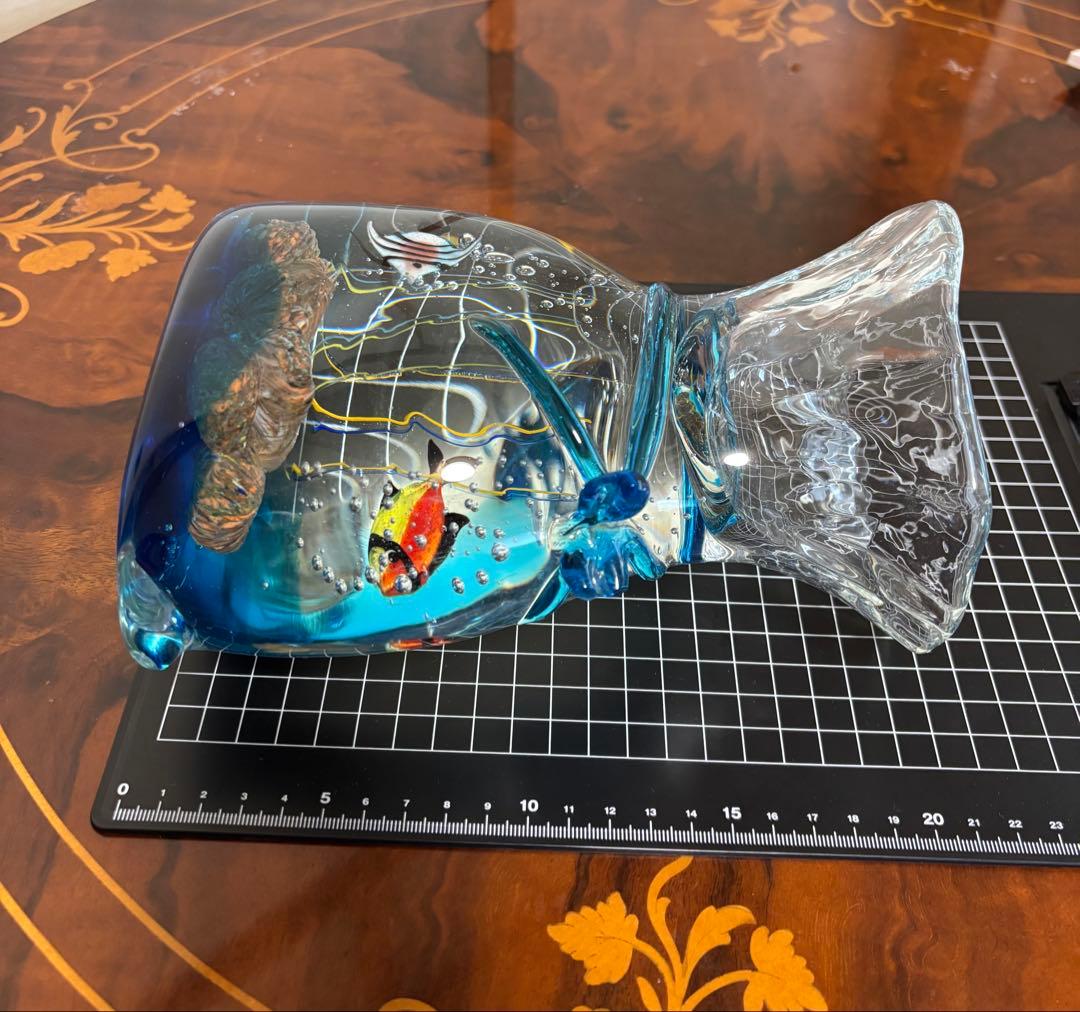 ベネチアングラス 置物 ムラ―ノガラス アクアリウム伝統工芸品 訳あり☆SALE