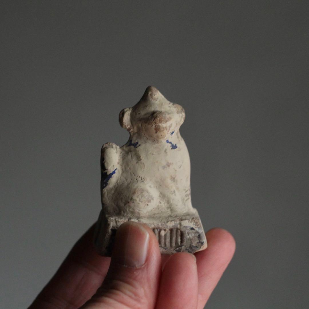 獅子 と 狛犬 土人形 郷土人形 民芸 古美術 古道具 アンティーク